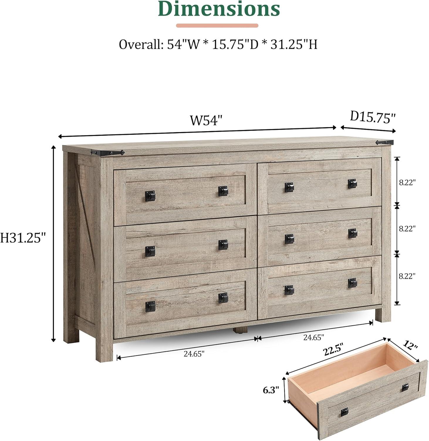 Our Honest Take on the ​RedLemon⁣ Farmhouse 6​ Drawer Dresser